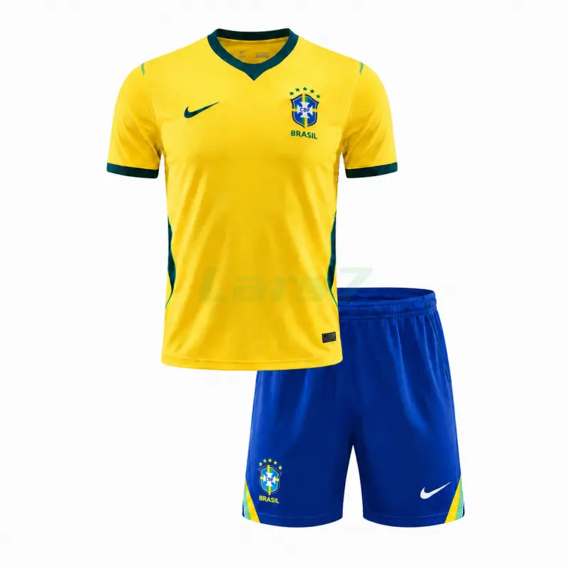 Camiseta Brasil 1ª Equipación Mundial 2026 Amarillo Niño Kit