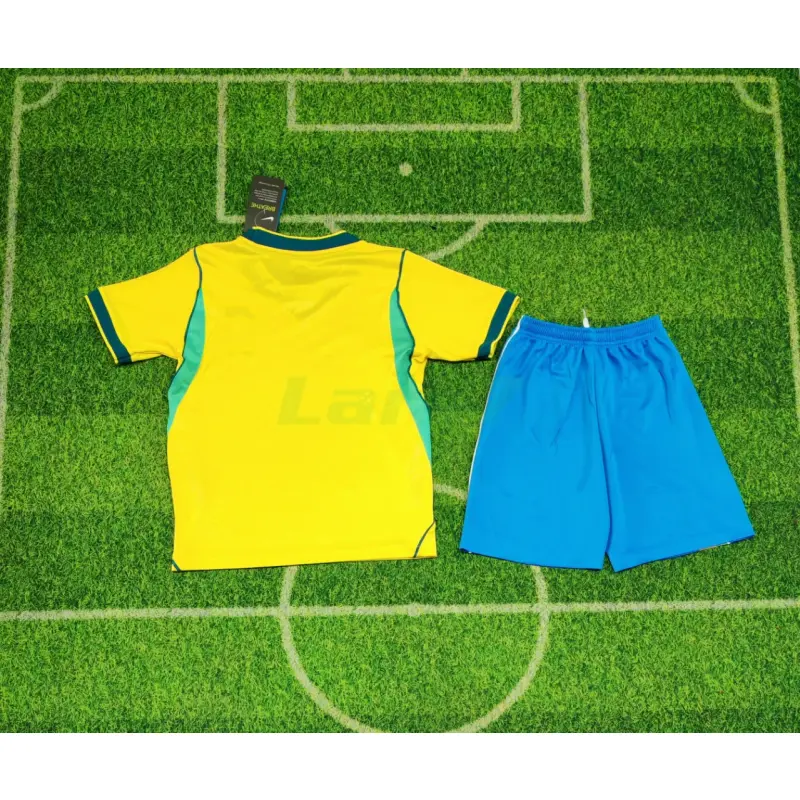 Camiseta Brasil 1ª Equipación Mundial 2026 Amarillo Niño Kit