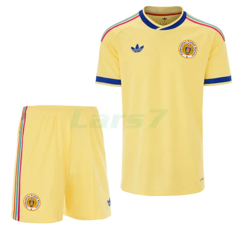 Camiseta Curacao 2ª Equipación Mundial 2026 Amarillo Claro Niño Kit