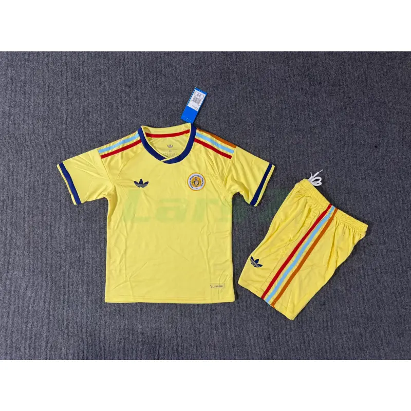 Camiseta Curacao 2ª Equipación Mundial 2026 Amarillo Claro Niño Kit
