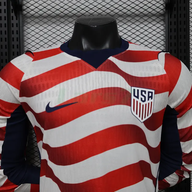 Camiseta EE.UU 1ª Equipación Mundial 2026 ML Rojo/Blanco (EDICIÓN JUGADOR)