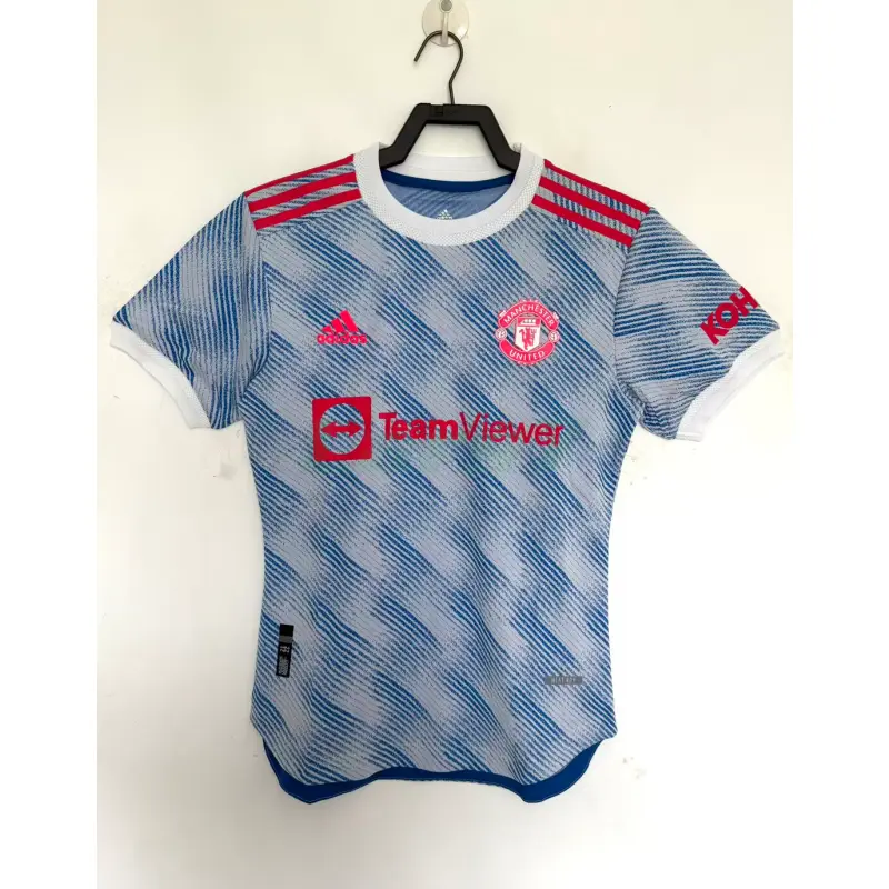 Camiseta Manchester United 2ª Equipación Retro 2021/2022 Azul (EDICIÓN JUGADOR)