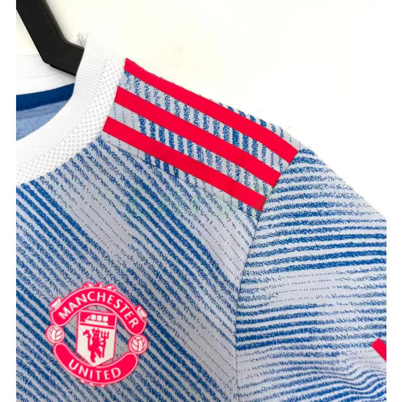 Camiseta Manchester United 2ª Equipación Retro 2021/2022 Azul (EDICIÓN JUGADOR)