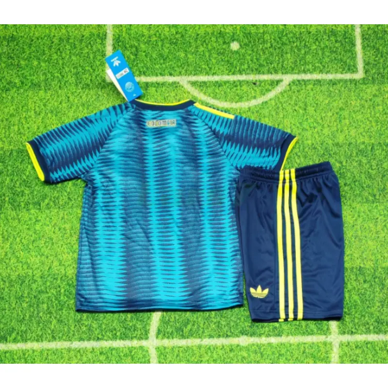 Camiseta Colombia 2ª Equipación Mundial 2026 Azul Niño Kit
