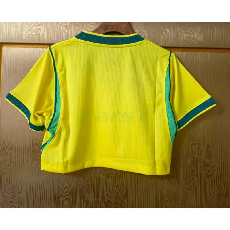 Camiseta Corta Brasil 1ª Equipación Mundial 2026 Amarillo Mujer