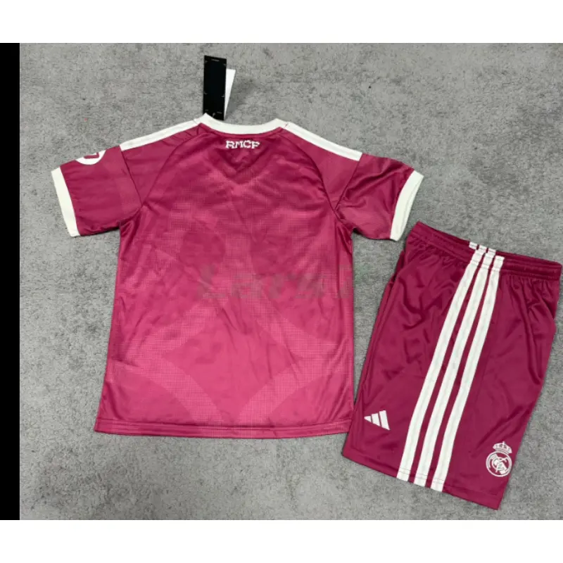 Camiseta Real Madrid 2026/2027 Rojo Niño Kit con Parche HP