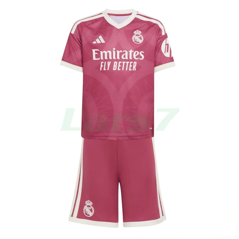Camiseta Real Madrid  3ª Equipación 2026/2027 Rosa Niño Kit con Parche HP