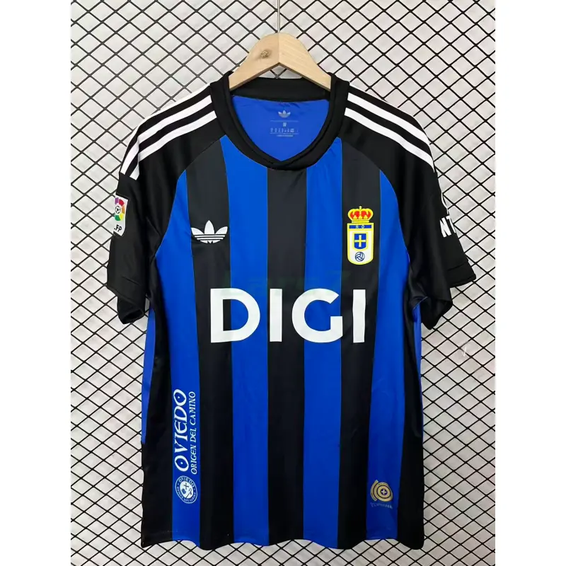 Camiseta Real Oviedo Retro 2025/2026 Azul/Negro