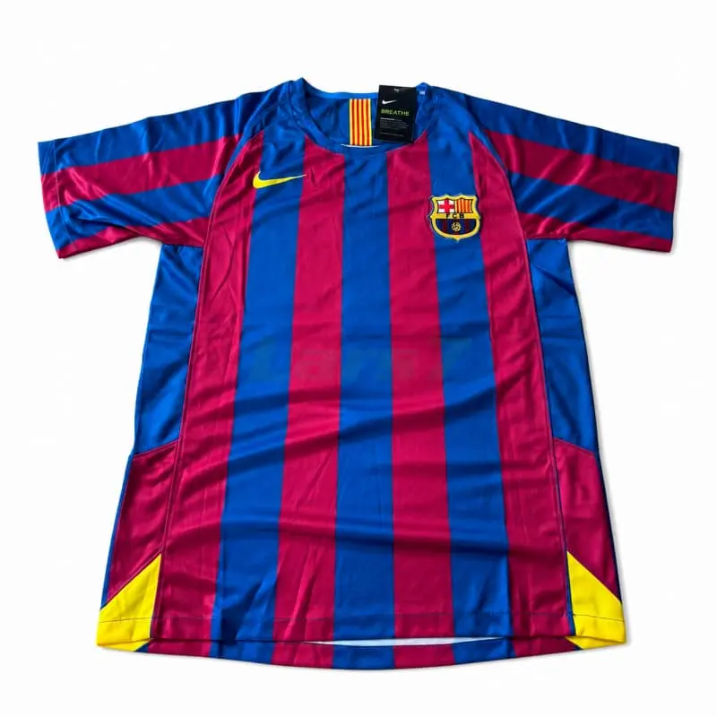 Camiseta RONALDINHO 10 Barcelona 1ª Equipación 2005/2006 Rojo/Azul Jornada Retro