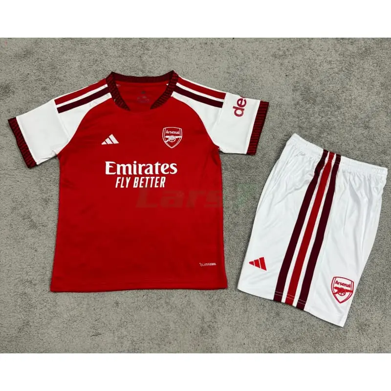 Camiseta Arsenal 1ª Equipación 2026/2027 Rojo/Blanco Niño Kit