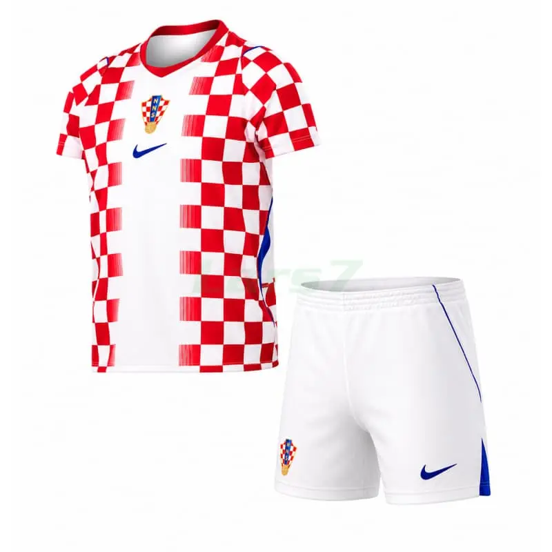 Camiseta Croacia 1ª Equipación Mundial 2026 Rojo/Blanco Niño Kit
