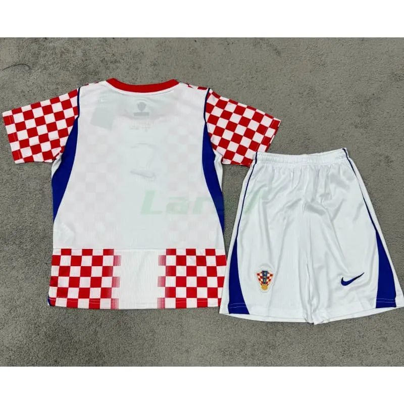 Camiseta Croacia 1ª Equipación Mundial 2026 Rojo/Blanco Niño Kit