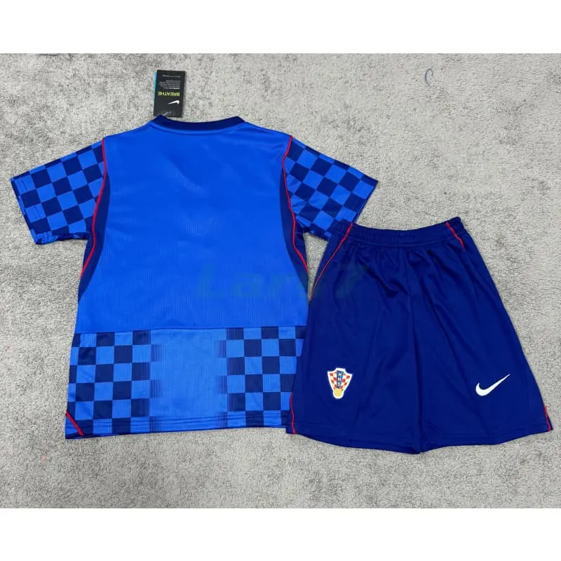 Camiseta Croacia 2ª Equipación Mundial 2026 Azul Niño Kit
