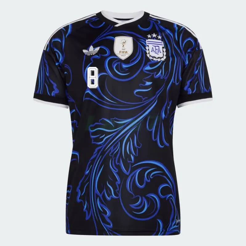 Camiseta E.Fernández 8 Argentina 2ª Equipación Mundial 2026 Azul con FIFA2022