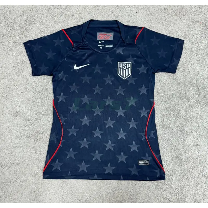 Camiseta EE.UU 2ª Equipación Mundial 2026 Negro Obsidiana Mujer