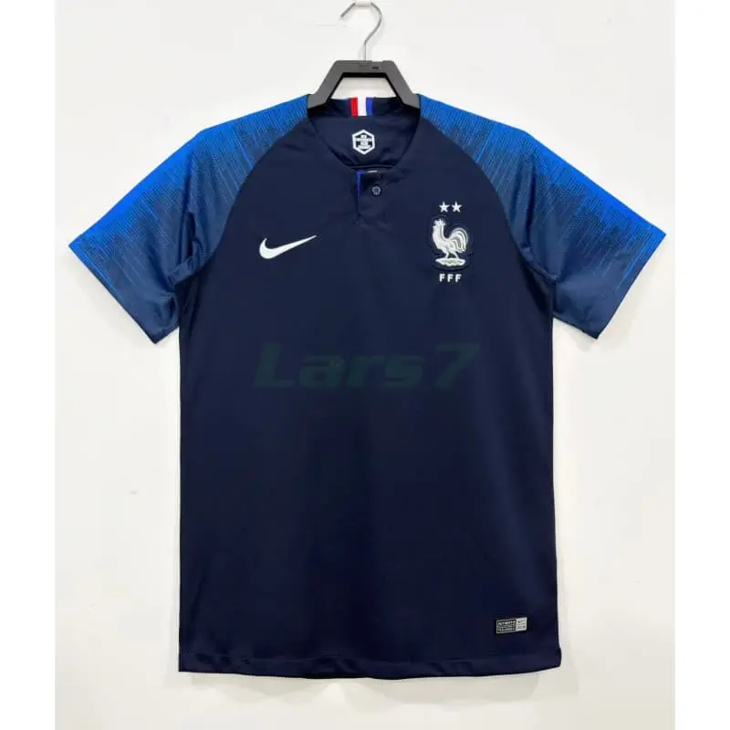 Camiseta Francia 1ª Equipación Retro 2018 Azul Copa Mundial