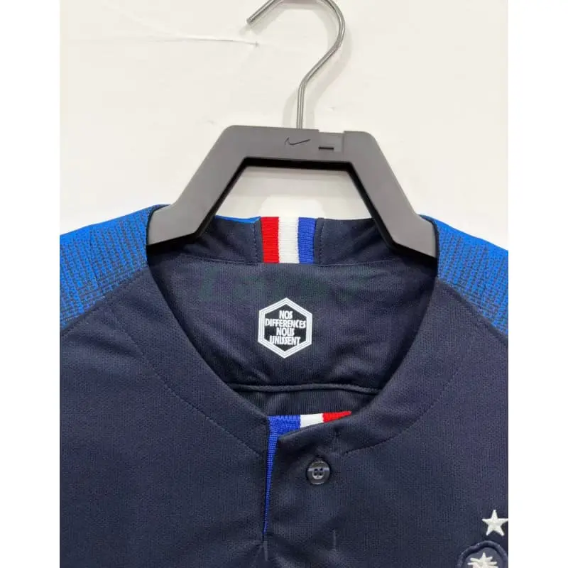 Camiseta Francia 1ª Equipación Retro 2018 Azul Copa Mundial