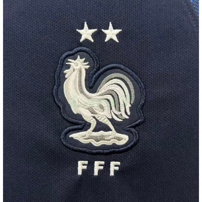 Camiseta Francia 1ª Equipación Retro 2018 Azul Copa Mundial