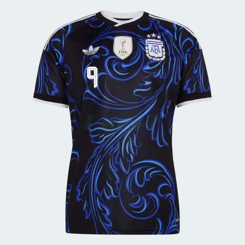 Camiseta J.Álvarez 9 Argentina 2ª Equipación Mundial 2026 Azul con FIFA2022