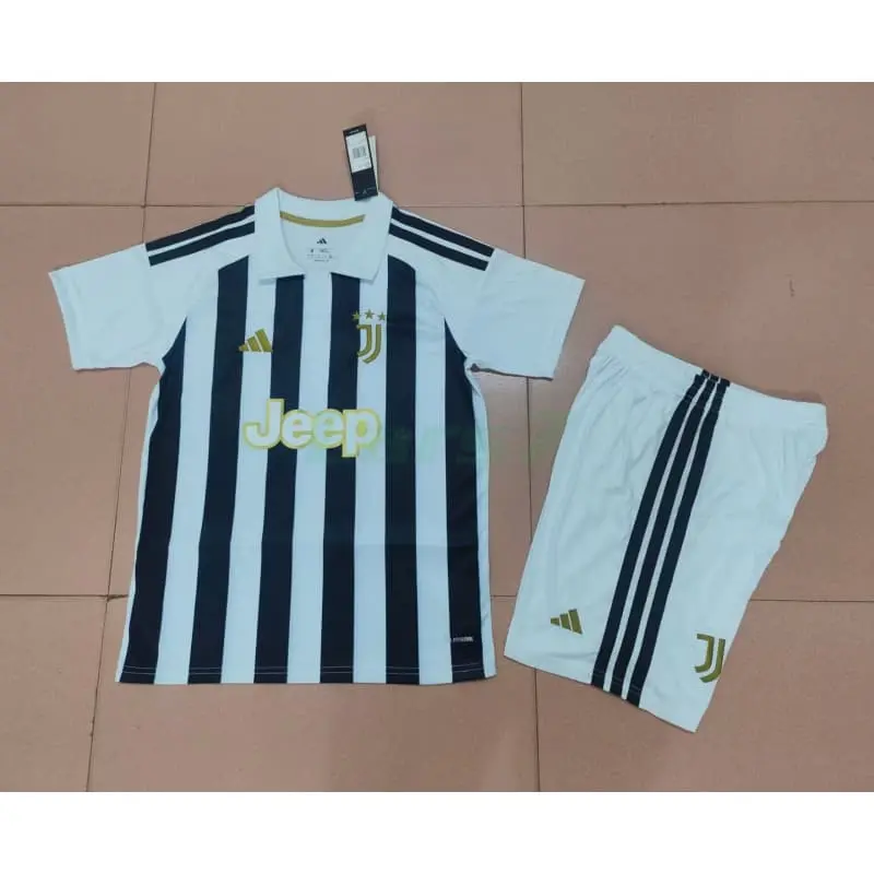 Camiseta Juventus 1ª Equipación 2026/2027 Negro/Blanco Niño Kit