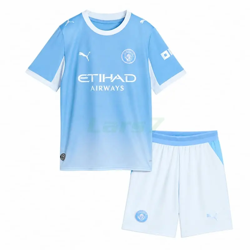 Camiseta Manchester City 1ª Equipación 2026/2027 Azul/Blanco Niño Kit