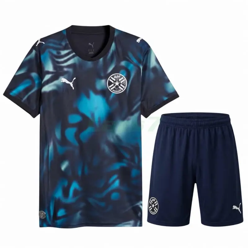 Camiseta Paraguay 2ª Equipación Mundial 2026 Azul Niño Kit