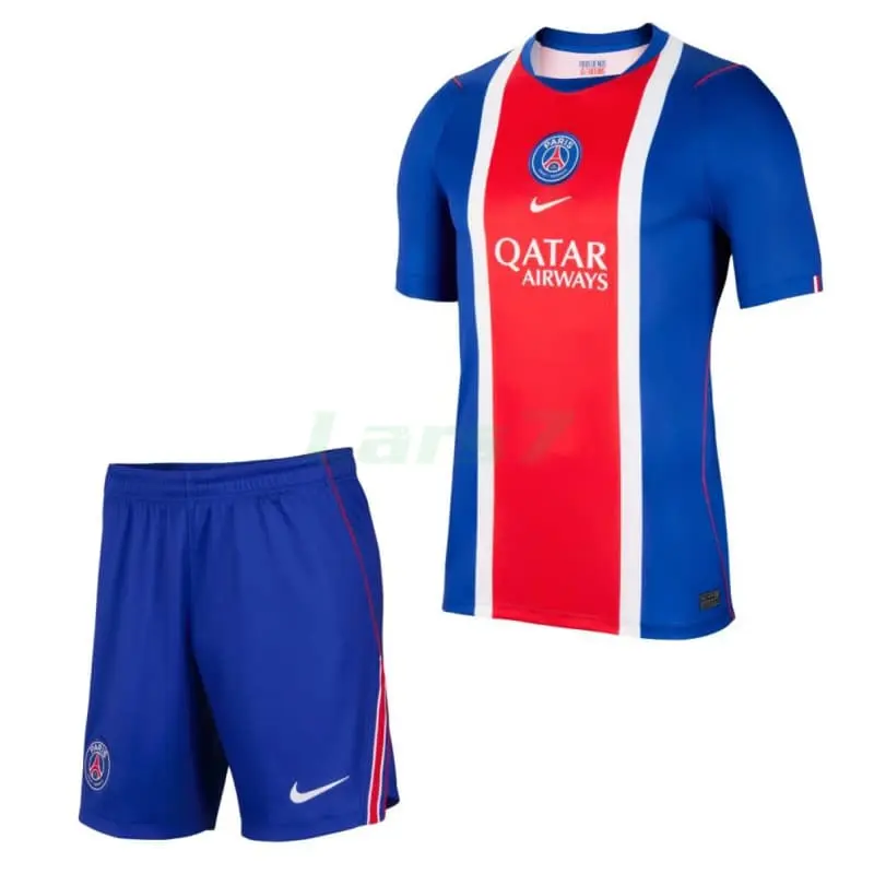Camiseta PSG 1ª Equipación 2026/2027 Azul/Rojo Niño Kit