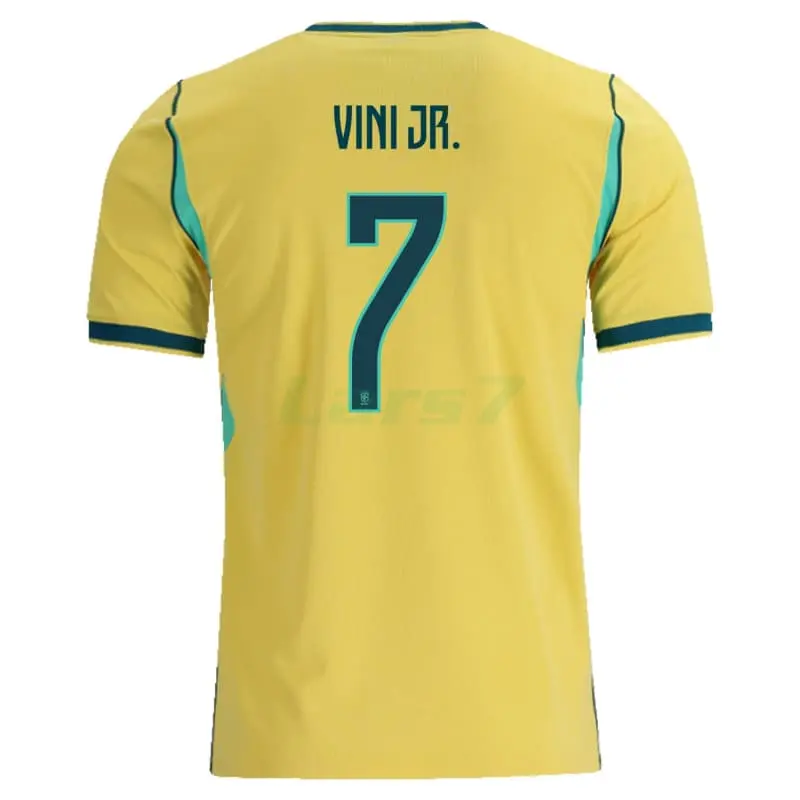 Camiseta VINI JR. 7 Brasil 1ª Equipación Mundial 2026 Amarillo