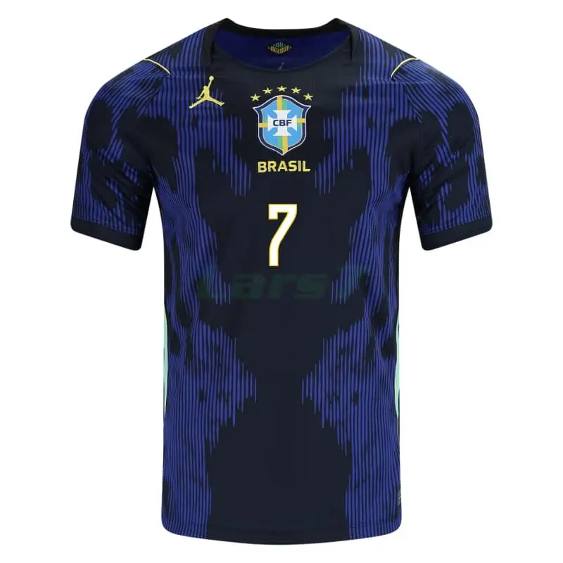 Camiseta VINI JR. 7 Brasil 2ª Equipación Mundial 2026 Azul