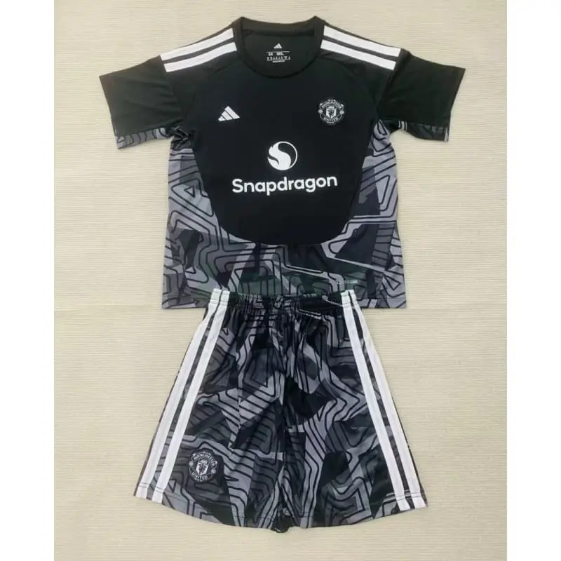 Camiseta de Portero Manchester United 1ª Equipación 2026/2027 Negro Niño Kit