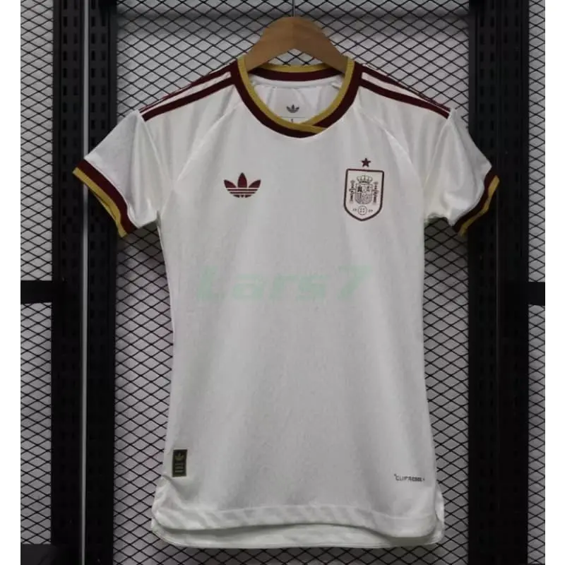 Camiseta España 2ª Equipación Mundial 2026 Blanco/Rojo Mujer (EDICIÓN JUGADOR)