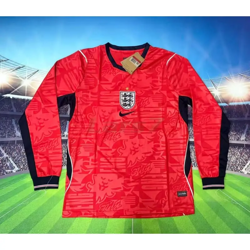 Camiseta Inglaterra 2ª Equipación Mundial 2026 ML Rojo