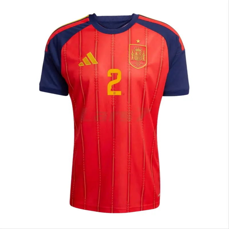 Camiseta Marc Pubill 2 España 1ª Equipación Mundial 2026 Rojo/Azul