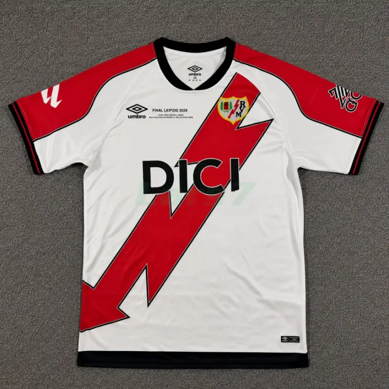 Camiseta Rayo Vallecano 1ª Equipación 2025/2026 Final UEFA Conference League con Parche La Liga