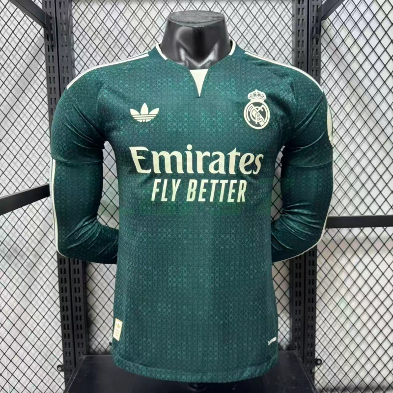 Camiseta Real Madrid 2ª Equipación 2026/2027 ML Verde Oscuro (EDICIÓN JUGADOR)