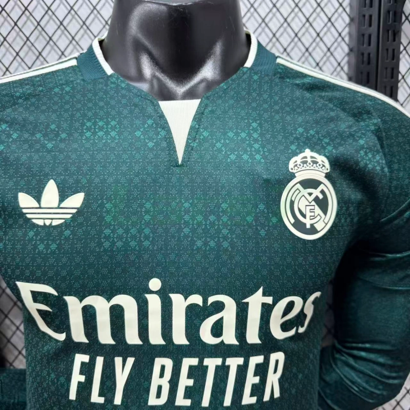 Camiseta Real Madrid 2ª Equipación 2026/2027 ML Verde Oscuro (EDICIÓN JUGADOR)