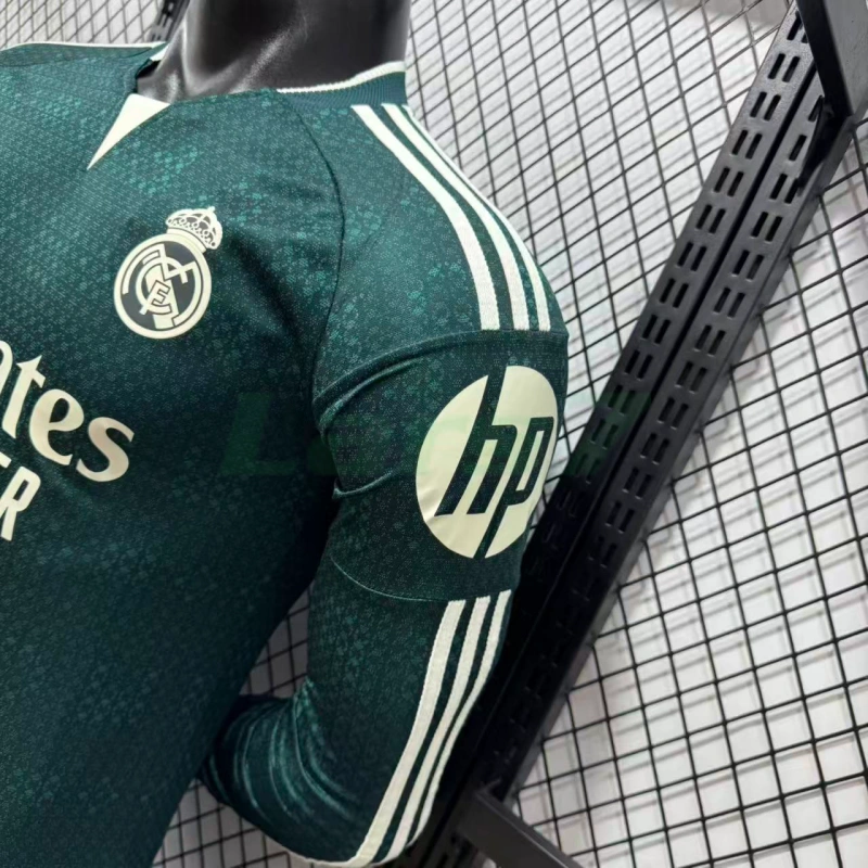 Camiseta Real Madrid 2ª Equipación 2026/2027 ML Verde Oscuro (EDICIÓN JUGADOR)