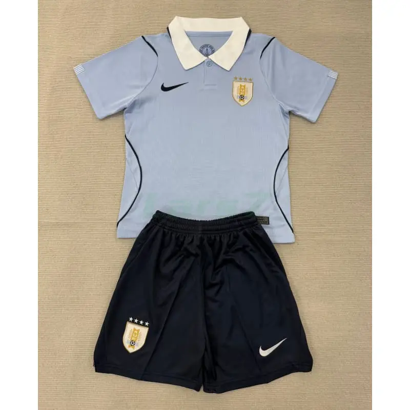 Camiseta Uruguay 1ª Equipación Mundial 2026 Azul Claro Niño Kit