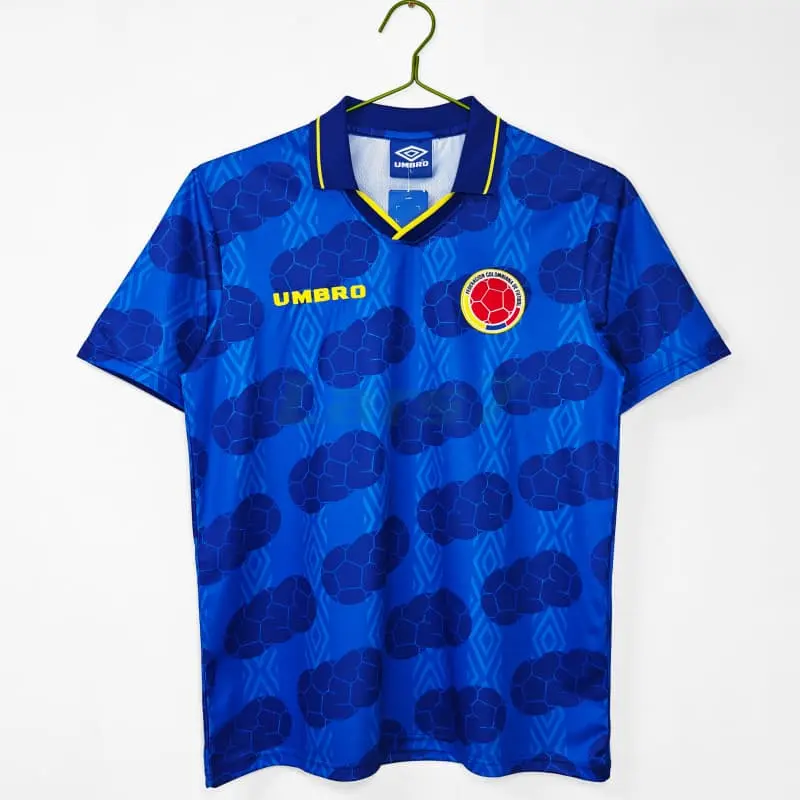 Camiseta Colombia 2ª Equipación Retro 1994 Azul