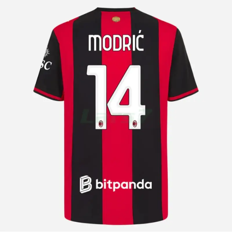 Camiseta MODRIĆ 14 AC Milan 1ª Equipación 2026/2027 Rojo/Negro