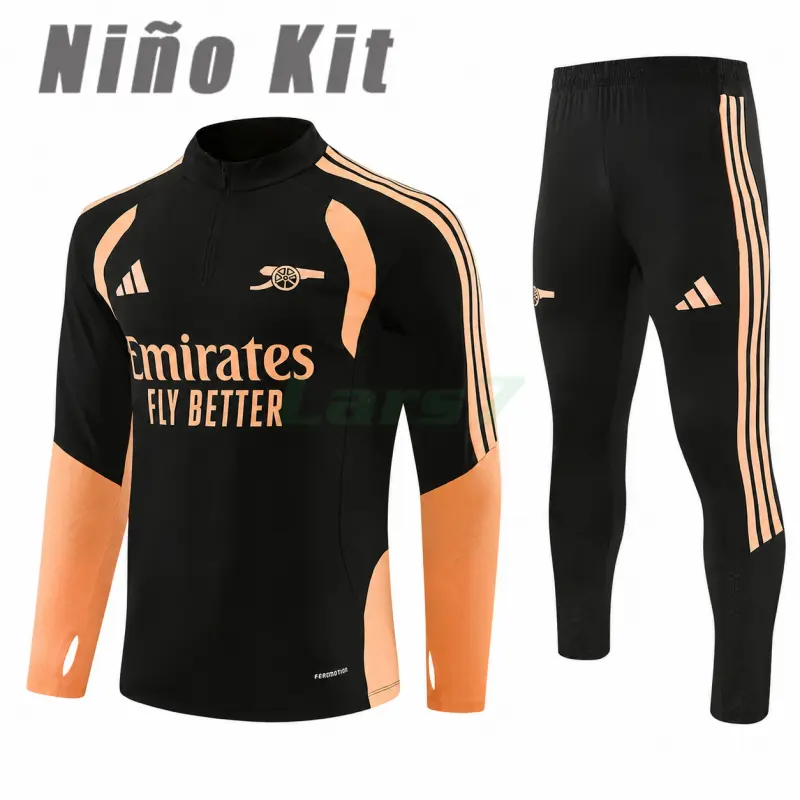 Sudadera De Entrenamiento Arsenal 2026/2027 Niño Kit Negro/Naranja