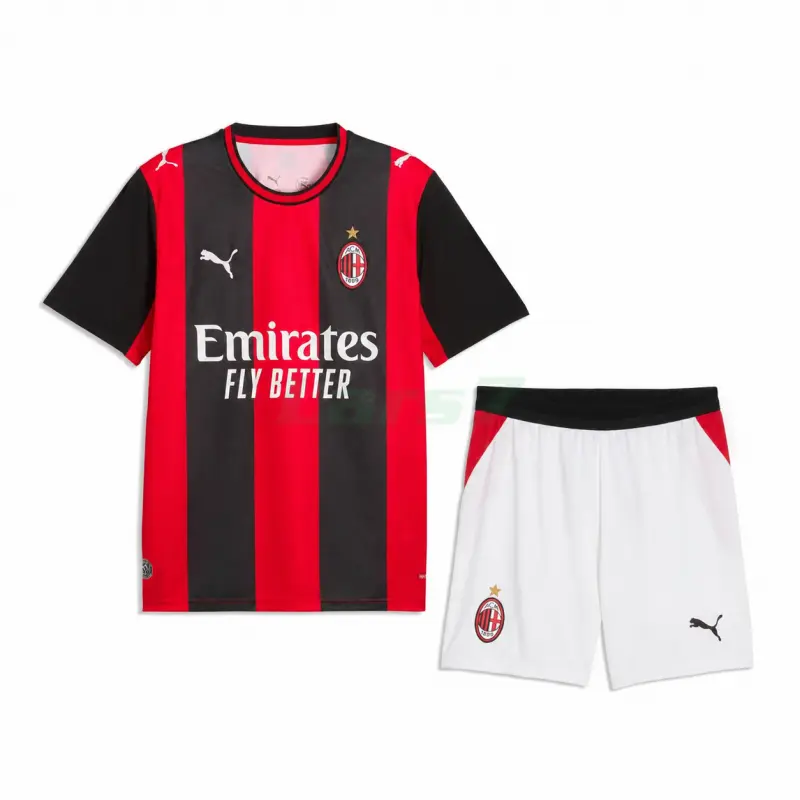 Camiseta AC Milan 1ª Equipación 2026/2027 Rojo/Negro Niño Kit