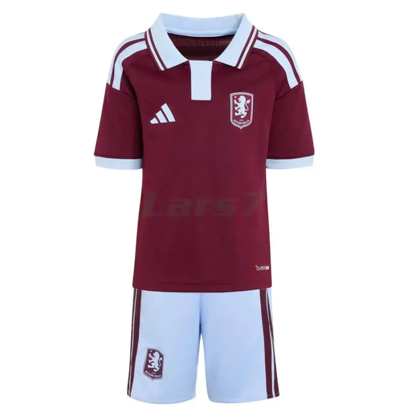 Camiseta Aston Villa 1ª Equipación 2026/2027 Borgoña Niño Kit