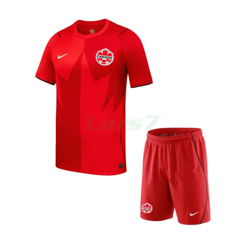 Camiseta Canada 1ª Equipación Mundial 2026 Rojo Niño Kit