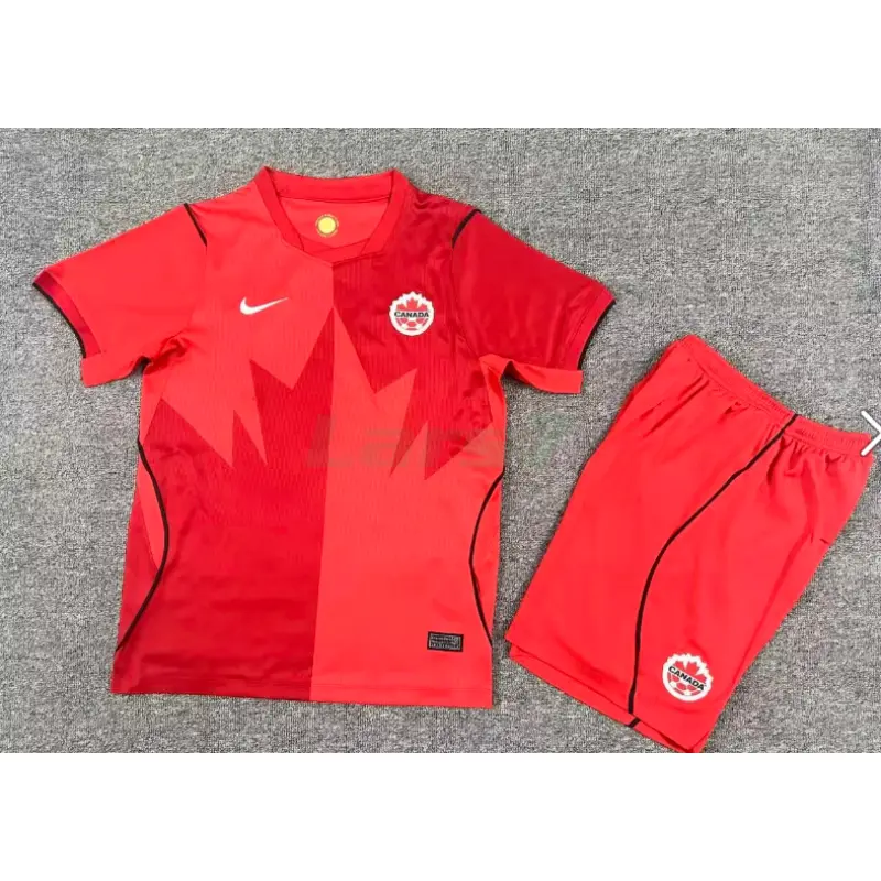 Camiseta Canada 1ª Equipación Mundial 2026 Rojo Niño Kit