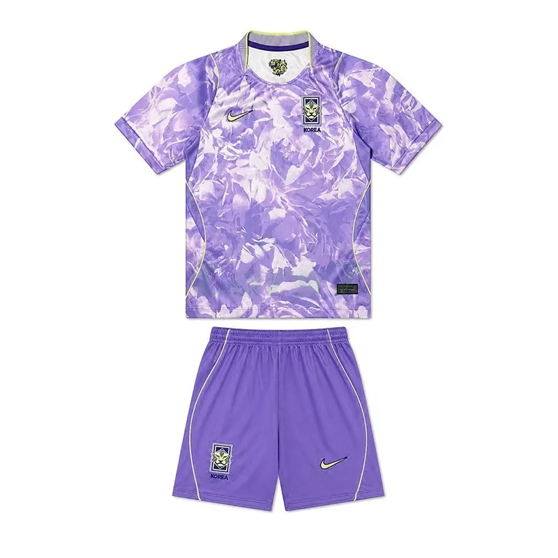 Camiseta Corea del Sur 2ª Equipación Mundial 2026 Morado Claro Niño Kit