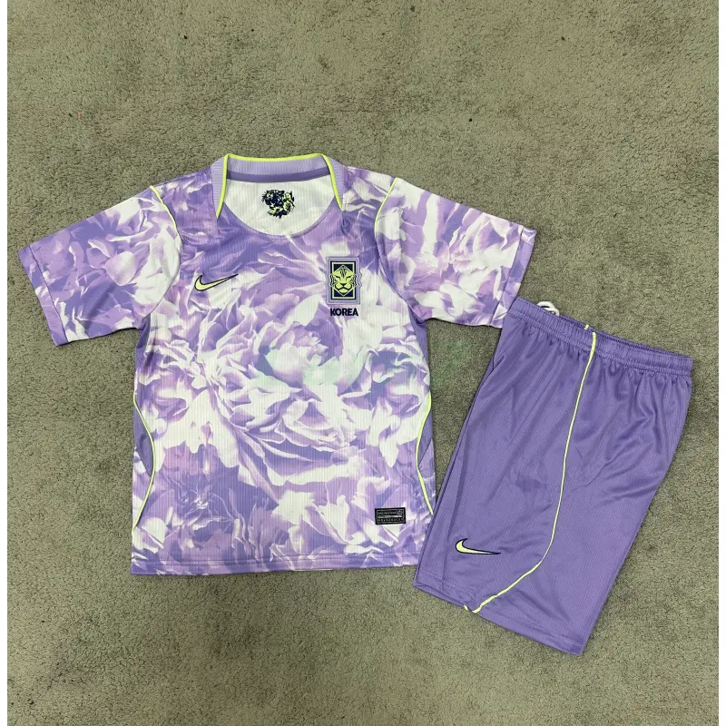Camiseta Corea del Sur 2ª Equipación Mundial 2026 Morado Claro Niño Kit