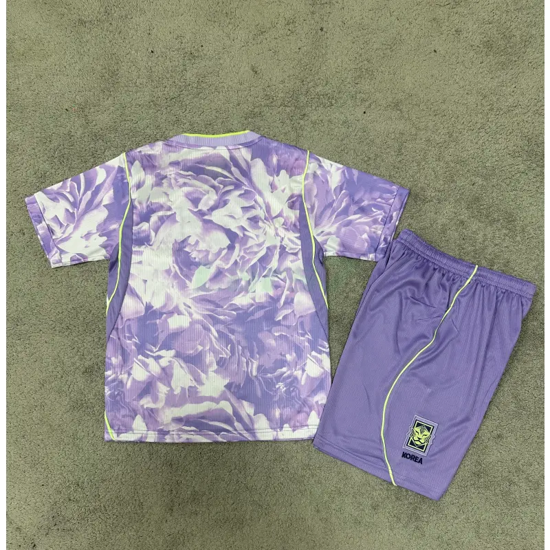 Camiseta Corea del Sur 2ª Equipación Mundial 2026 Morado Claro Niño Kit