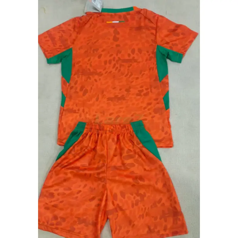 Camiseta Costa de Marfil 1ª Equipación Mundial 2026 Naranja Niño Kit