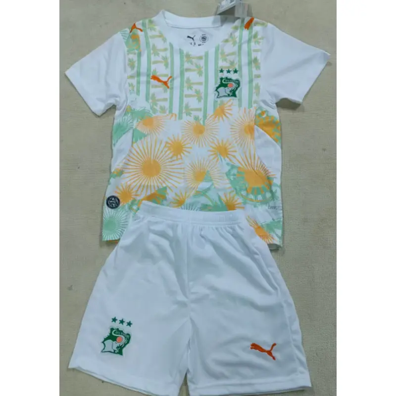 Camiseta Costa de Marfil 2ª Equipación Mundial 2026 Blanco Niño Kit